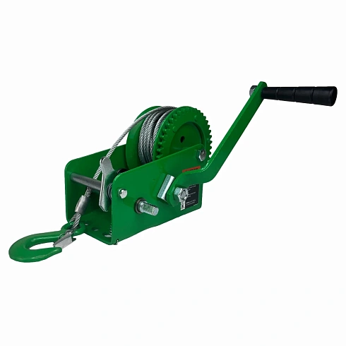 Лебедка ручная барабанная HITCH HW 900, 900 кг, канат 10 м 