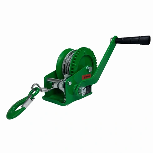 Лебедка ручная барабанная HITCH HW 500, 500 кг, канат 10 м 