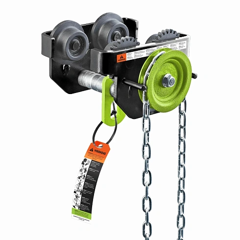Тележка для ручных талей с цепным приводом HITCH TR200, 1 т, 9 м, Ограниченно годен 